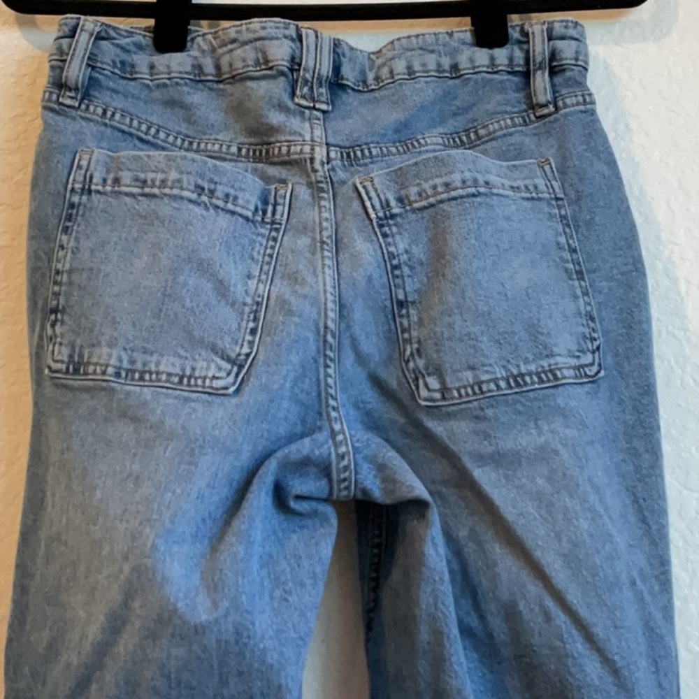 ON 34TH Wide-Leg Cargo Blue Jeans Size 4 - Picture 10 of 11